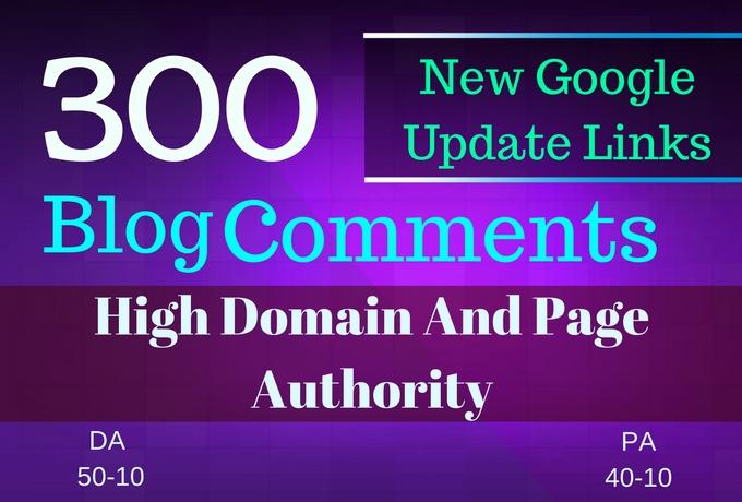 do manually 300 blog comments on actual page rank hig...