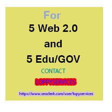GET 5 WEB 2.0 WITH 5 EDU/GOV BACK TO BOOST YOUR RANKI...