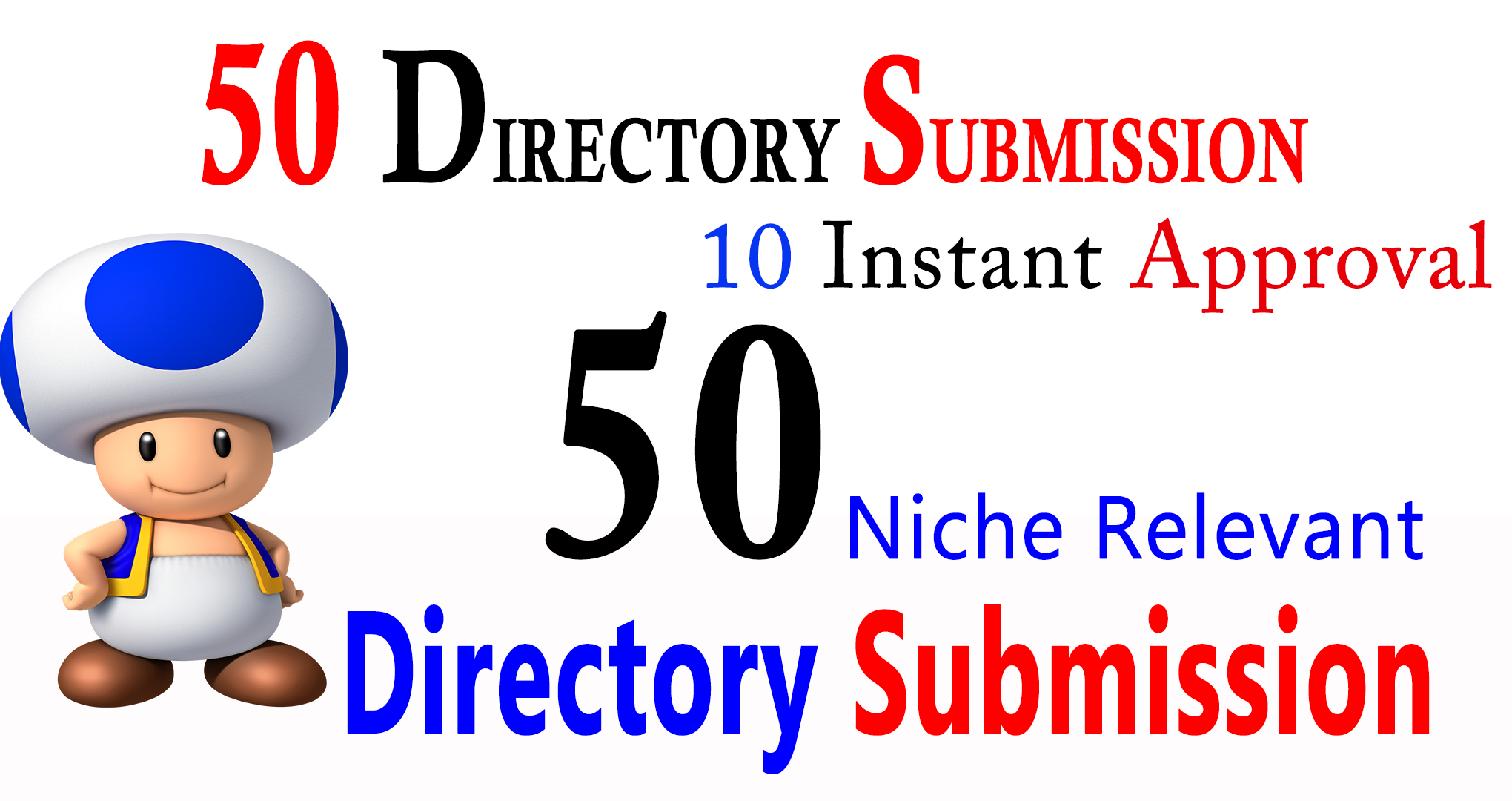Submit 50 high PR Niche Directory Submission backlink...