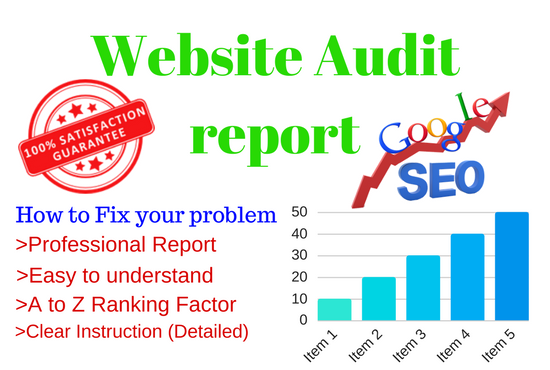 Do SEO friendly Website Audit and Provide a report wi...