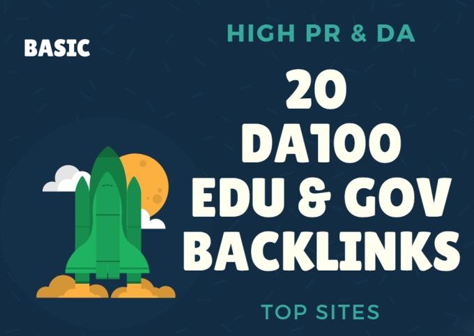 I Do 20 Unique Da100 Edu Gov Backlinks For Seo Rankin...