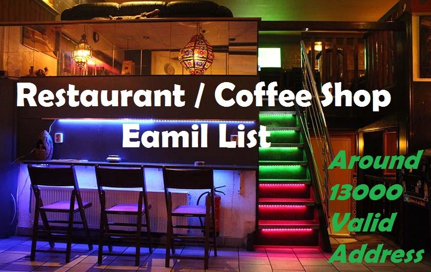 Restaurant / Coffee Shop Email List / Email Database ...