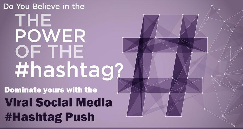 Viral Social Media Hashtag Push Big Tweets Pins Posts...
