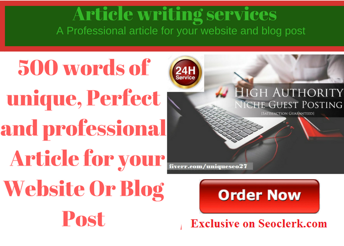 Write 500 word of professional article, Website And ...