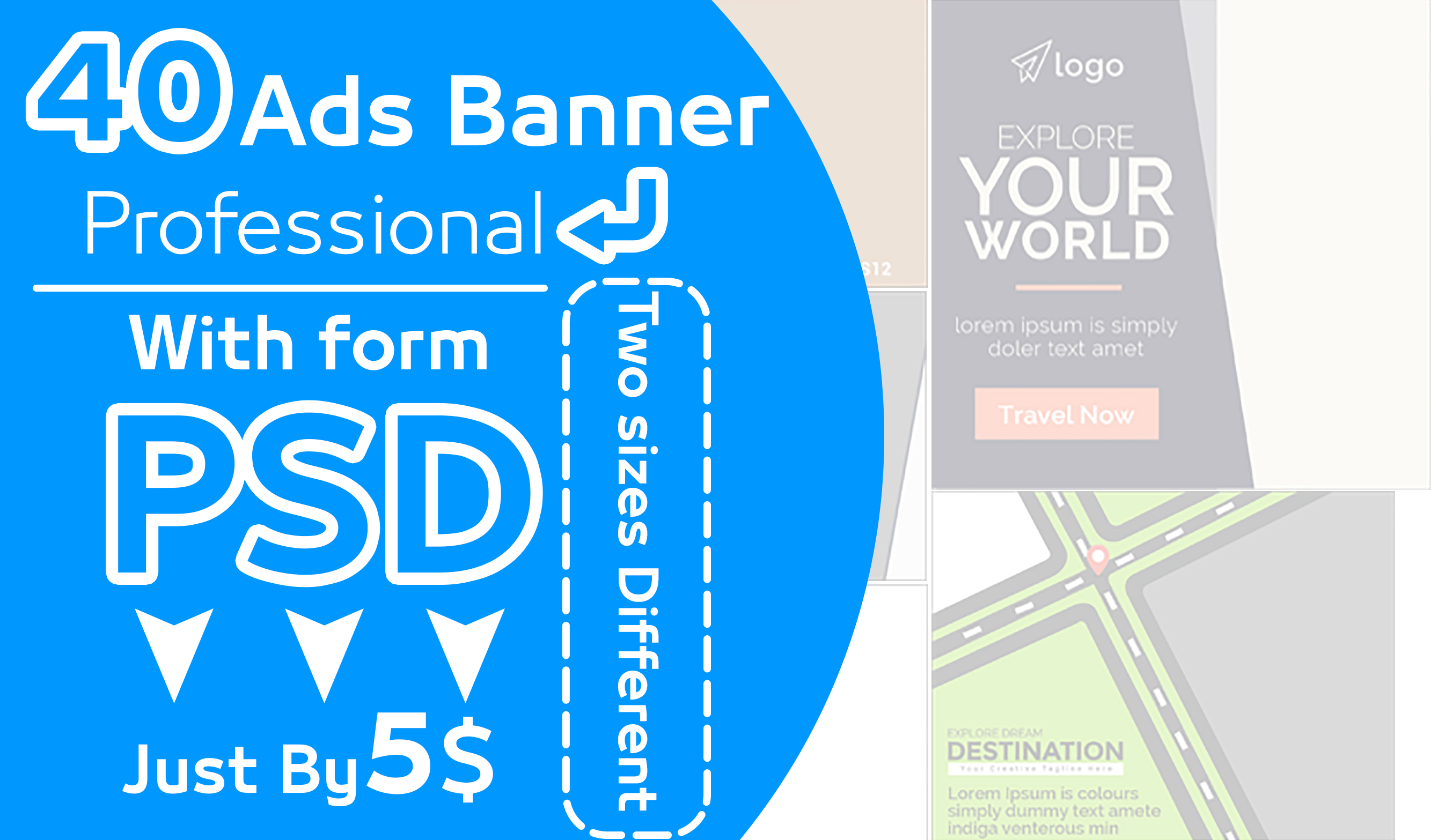 40 Ad Banners Professionally designed With two Sizes ...