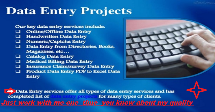 Data Entry, Typing, other typing bases services for...