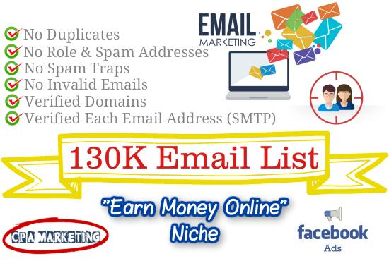 Provide You 130k Laser Targeted B2c Email Addresses W...