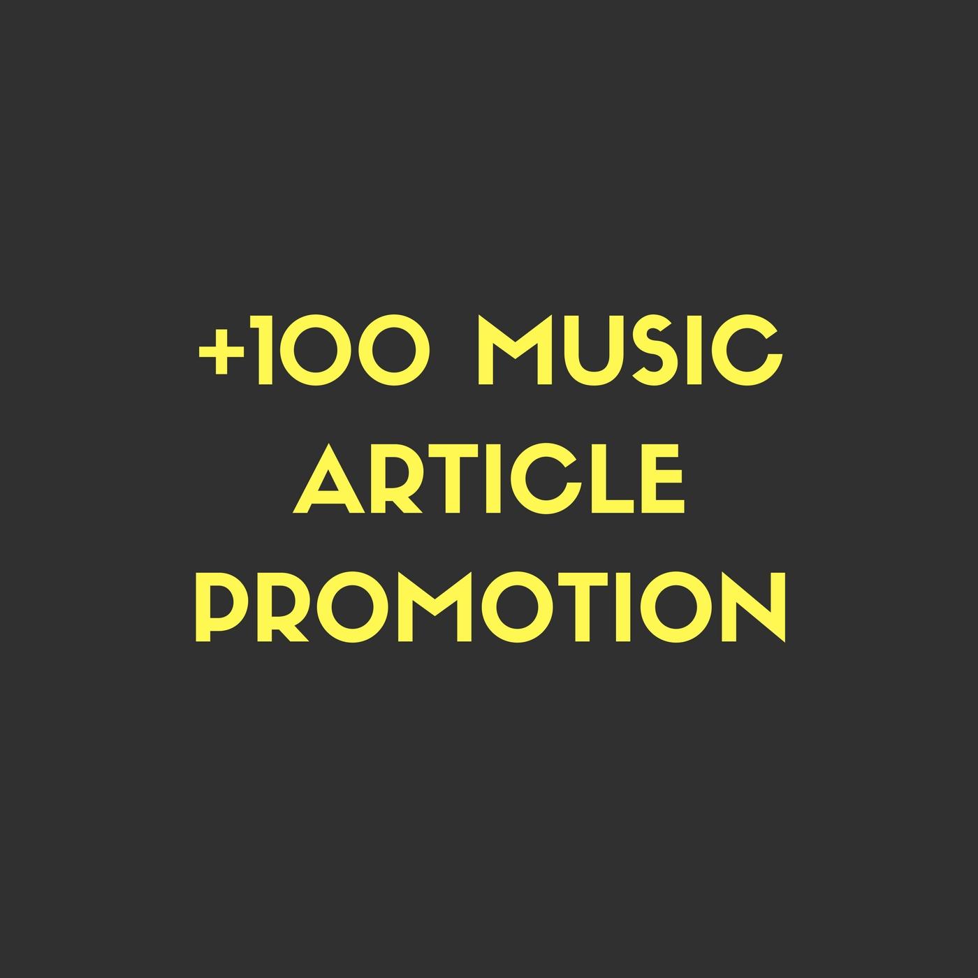 +100 Article On Press Music Promotion