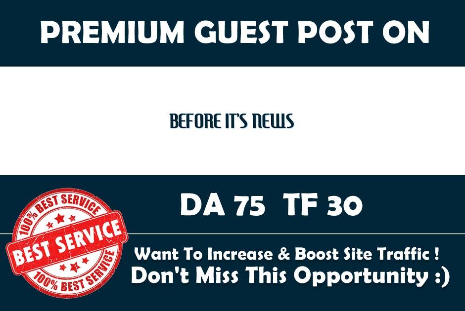Publish Guest Post on Beforeitsnews. com - DA 75 - Pr...