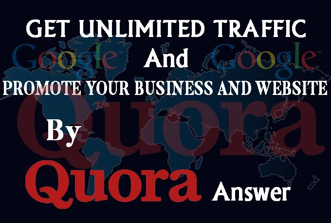 Promote Your Business Website By HQ Quora Answer Whit...