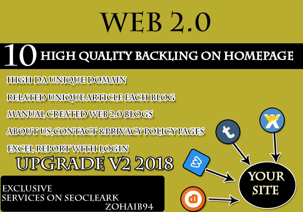 White HAT SEO Handmade 10 Web 2.0 Buffer Blog with Lo...