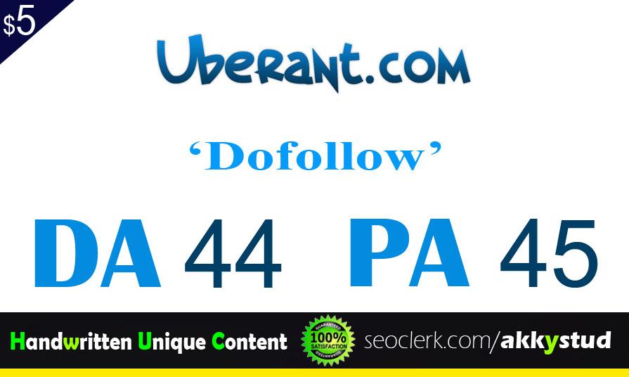 I will publish UNIQUE guest post on 