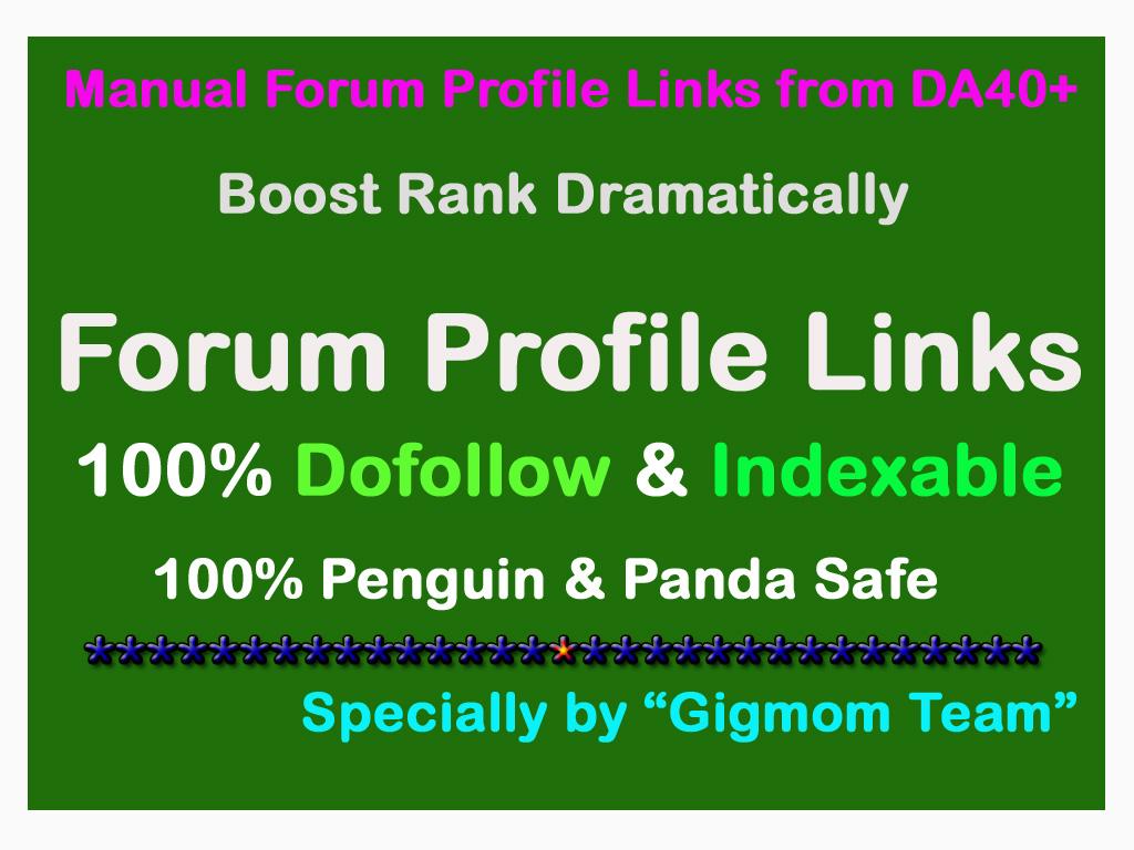 ULTRA Manual 400 Dofollow Forum Profile Links from DA...
