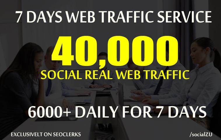 DRIVE 40,000 REAL HUMAN TRAFFIC to your website or bl...