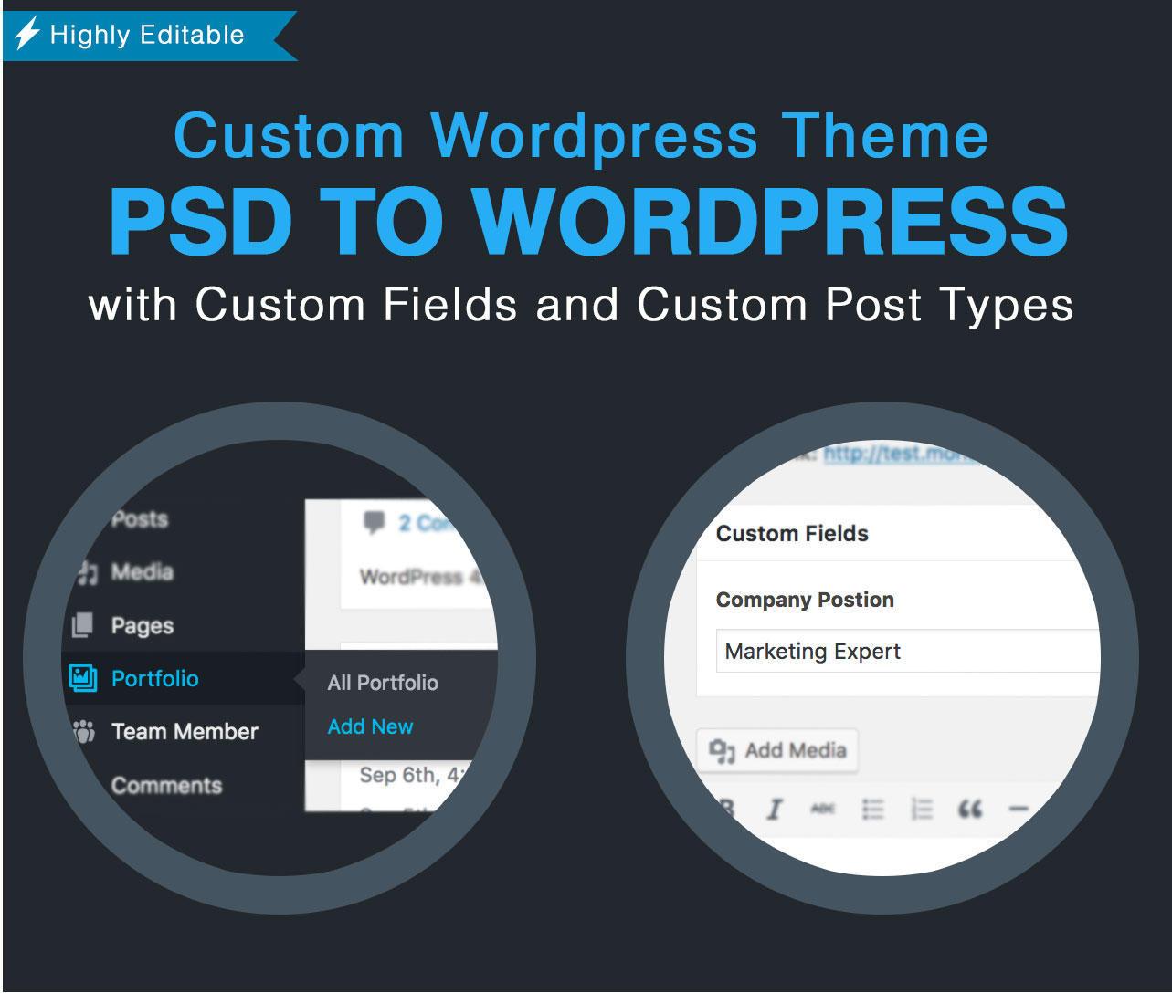 CONVERT PSD TO PIXEL PERFECT WORDPRESS FULL RESPONSIV...