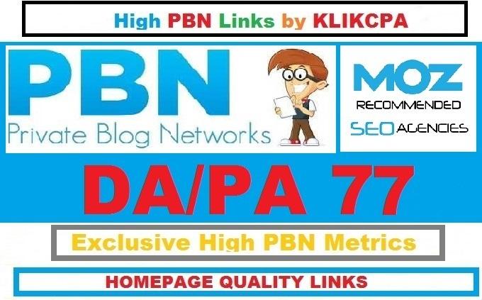 Permanent 6 Manual HIGH DA PA 77 Dofollow Homepage PB...