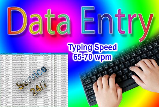I will do any kind of data entry work of your busines...