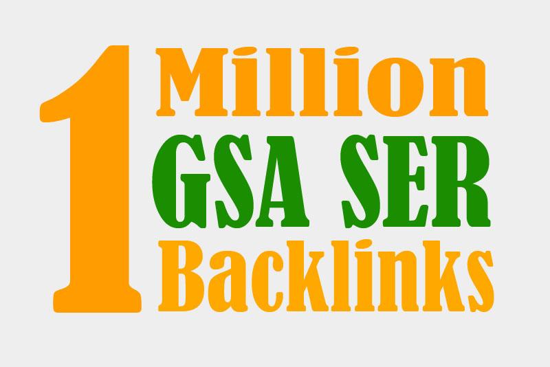 One Million High Quality GSA SER Backlinks For Multi-...