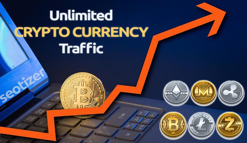 Unlimited CRYPTO CURRENCY traffic on Website for 30 D...