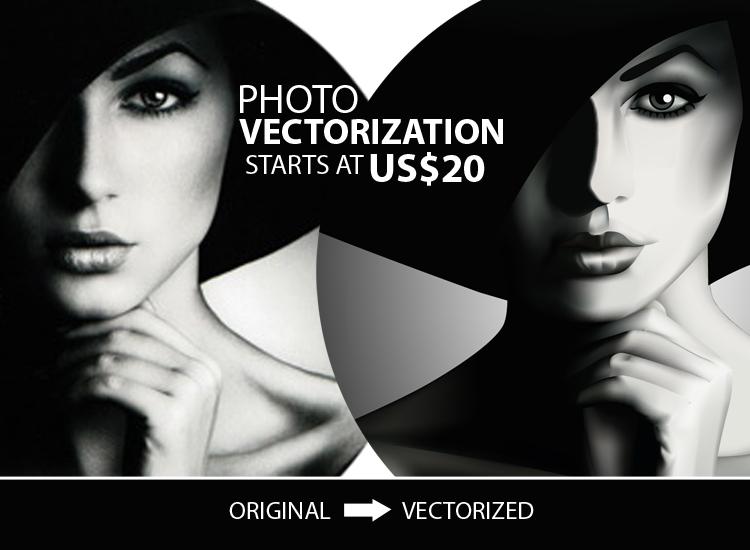 Retracing of image into vector