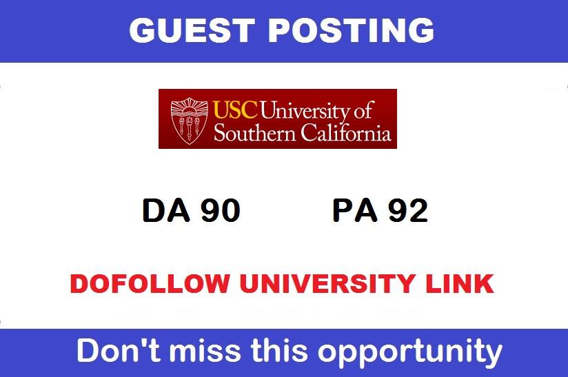 Guest post on California edu University USC. edu DA 9...