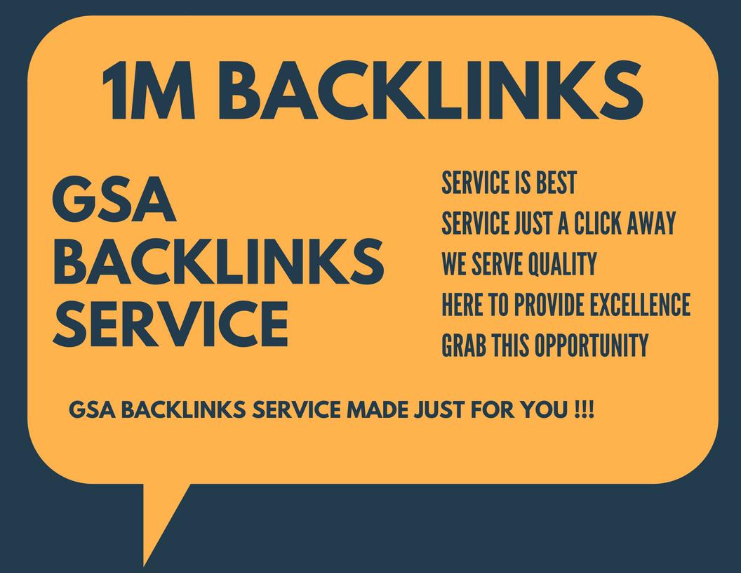 1 million gsa SEO backlinks