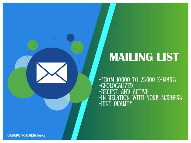 10K geolocalized and active mailing list for your bus...