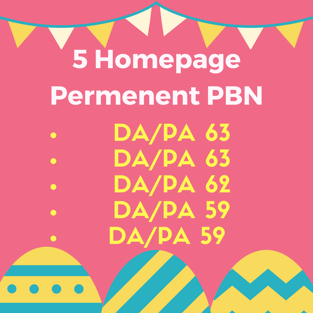 UPDATED SEP 2018 -5 Permanent High Da 64 Homepage PBN...