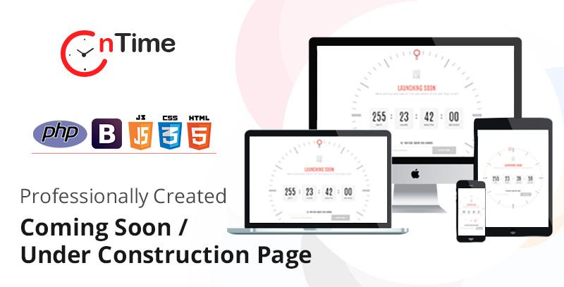 OnTime - Coming Soon Page / Under Construction Page w...