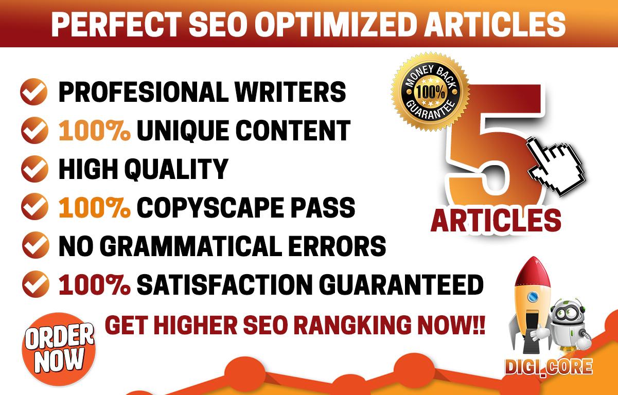Provide 2 SEO Optimized Article Writing And Website C...
