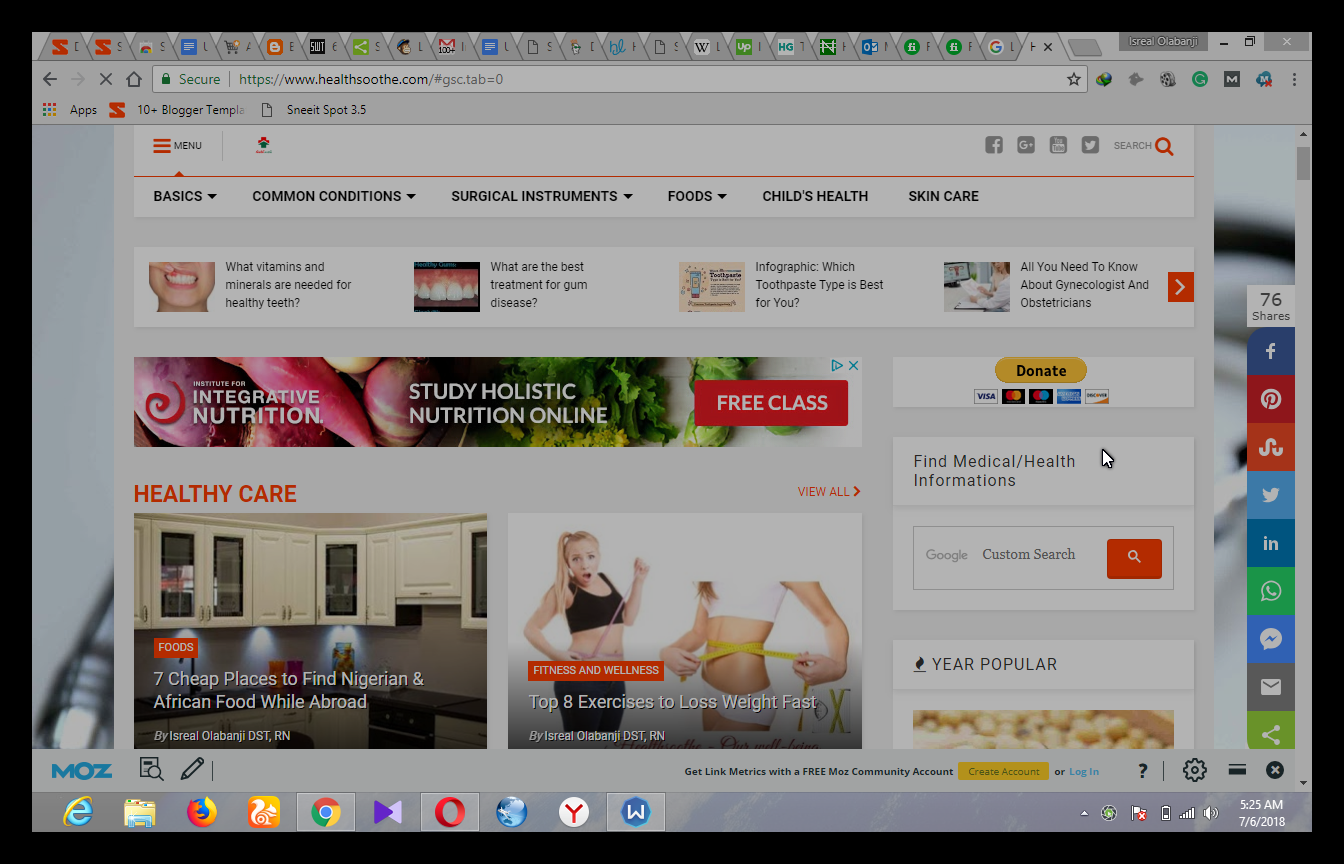 Guest post to DR 25 Health website / Links to an Exis...