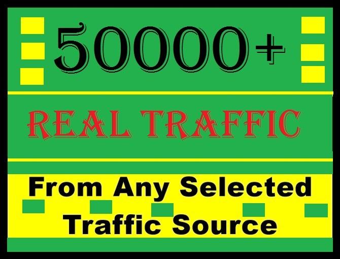 50000+ human traffic from Social media or google, bi...