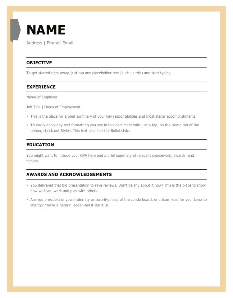 Resume and CV writing
