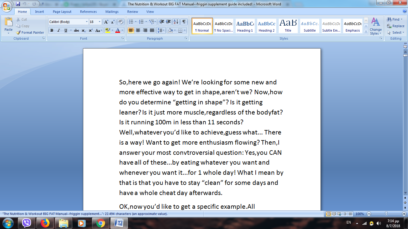 The Nutrition & Workout BIG FAT Manual