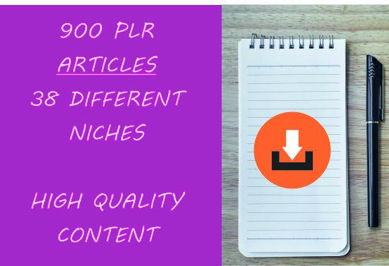 2019 - High Quality 900 PLR articles on 38 different ...