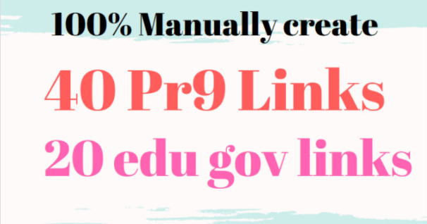 DA 80-100 with 20 EDU GOV Profile backlinks