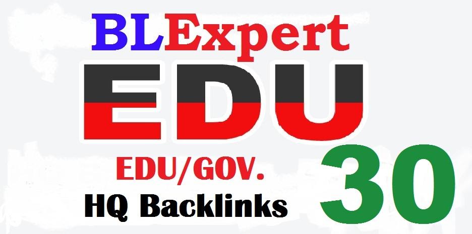 Perfect 30 EDU/GOV SEO backlinks create for your webs...