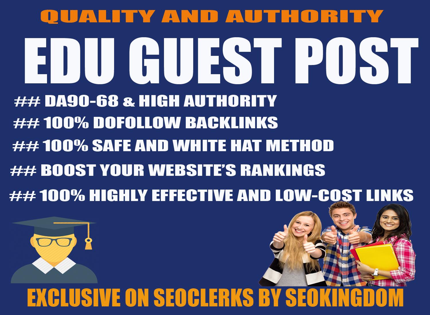 Publish 5 Articles on High Authority Edu Guest post w...