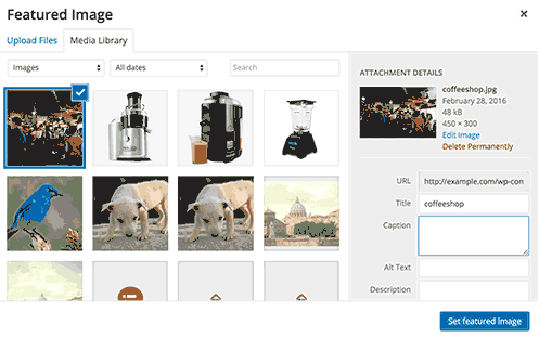 Make featured images for your BLOG posts