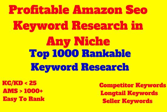 Do Profitable Seo Amazon Keyword Research in Any Nich...