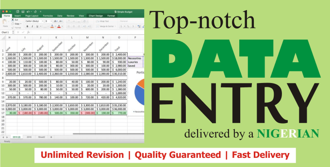 1hour of Data Entry, Data Conversion and Excel Data ...