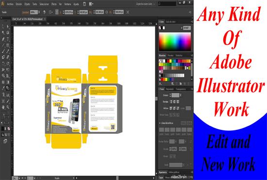 I will print design adobe illustrator work