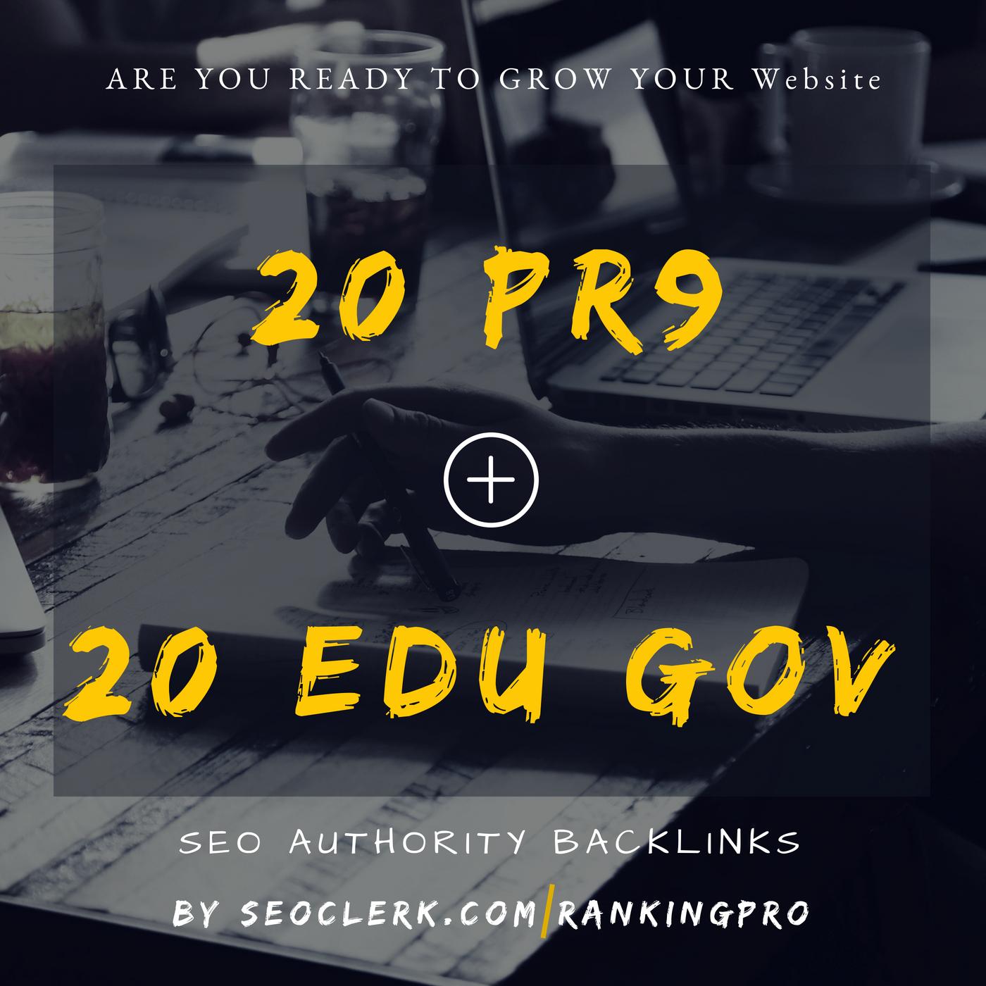 20 EDU + 20 PR 9 - AUTHORITY BACKLINKS - GROW YOUR WE...