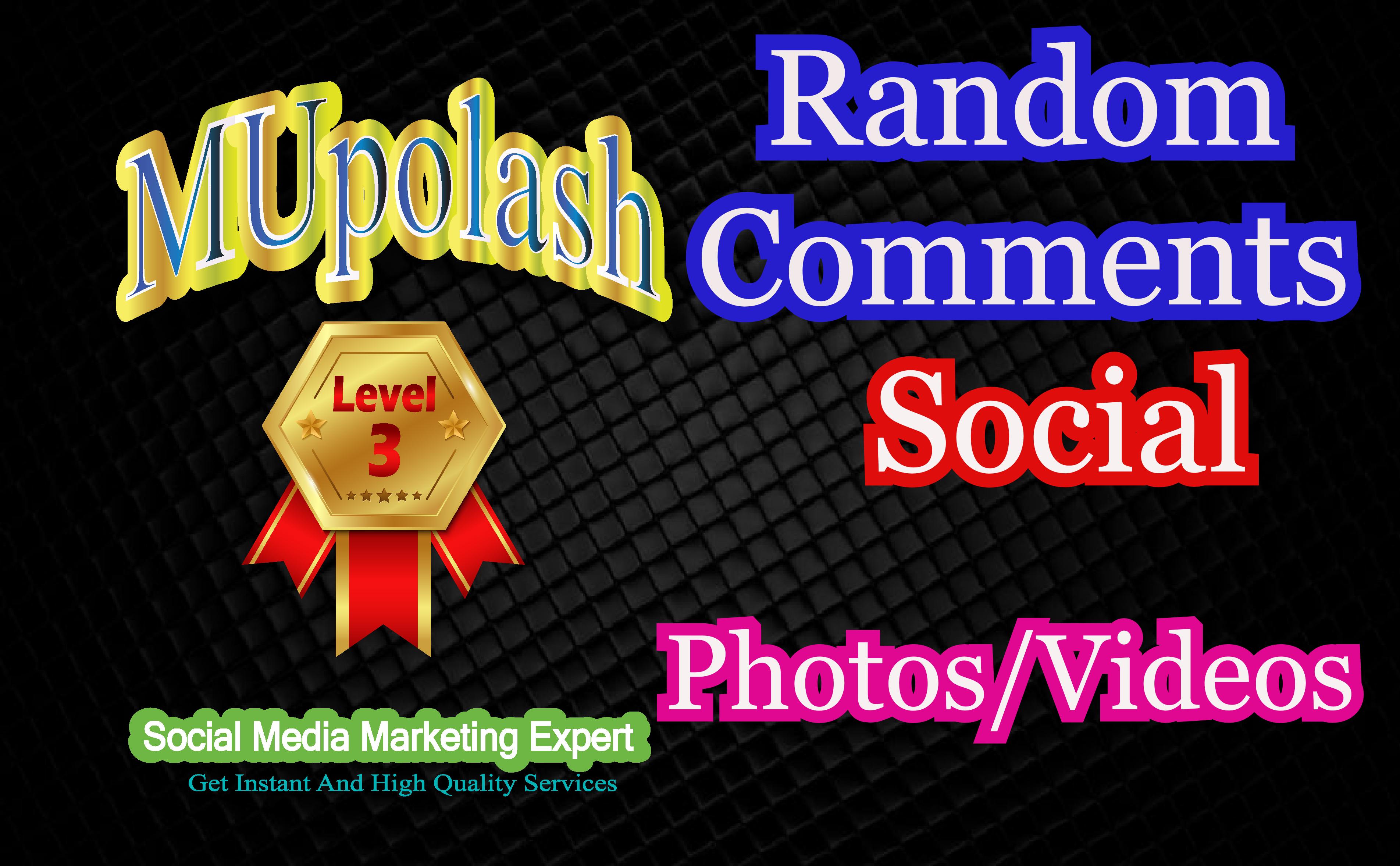 Get Random resposnse On your social Photos/Video/Post...
