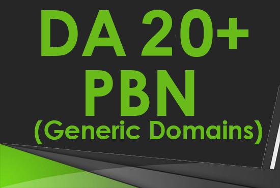 Build 12 High DA PA 20+ Guaranteed PBN Backlinks