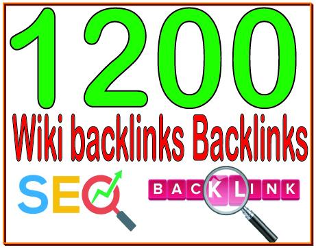Get 1200 Wiki backlinks High PR4-PR7 Highly Authorize...