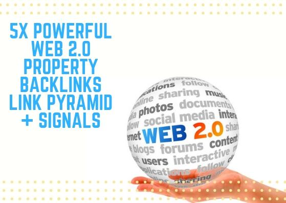 Powerful 5x Web 2.0 Property Link Pyramid Backlinks S...