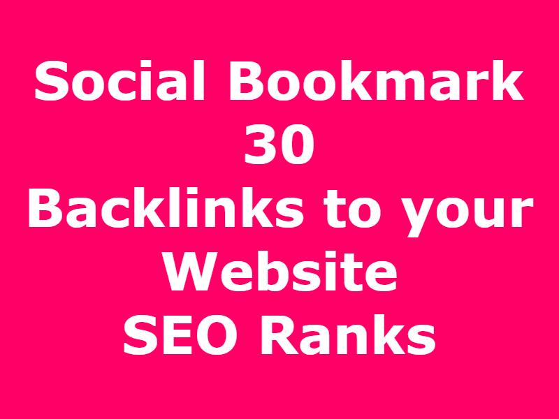 Social Bookmark 30 Backlink for your Website Boost SE...