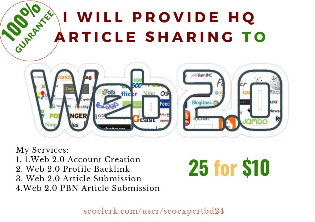 I promote your websites by article sharing to web 2.0...