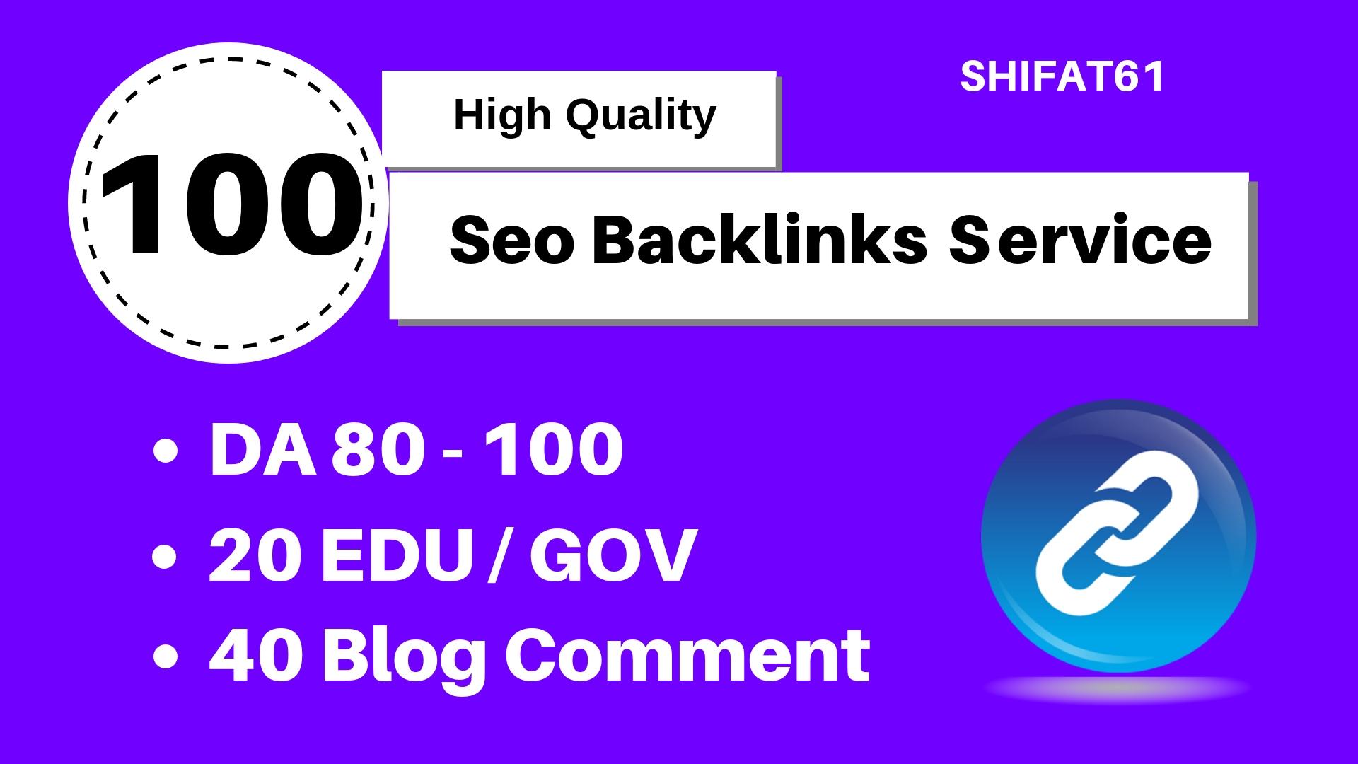 40 PR9+20 EDU/GOV+40 Blog Comment, Build 100 HIGH-QU...